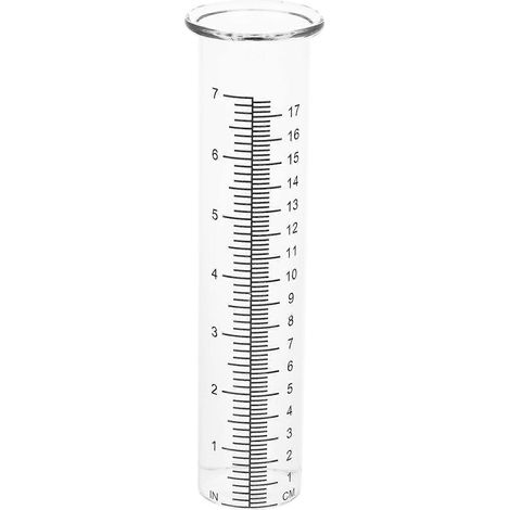 Set Mit 2 Professionellen Glas-regenmessrohren, Praktische Regenmesszylinder – 21 X 5,6 Cm