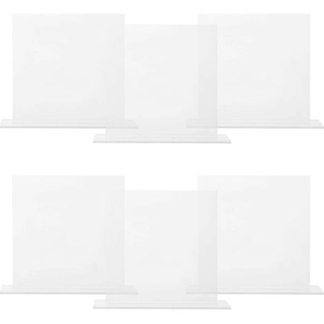Set Mit 6 Leeren, Quadratischen Tischschildern Aus Transparentem Acryl Für Hochzeiten Mit Platz Für Namen Und Sitzplan. – 12,00 X 10,00 X 3,00 Cm