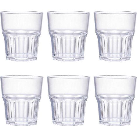 Set Mit 6 Bruchsicheren Acryl-whiskygläsern, Weingläsern Und Bierkrügen – 5,00 X 4,50 X 4,50 Cm – Transparent