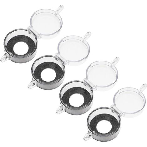 Set Mit 4 Schutzkappen Für Not-aus-taster, Staubschutzkappen Und Signalknopfkappen (transparent) – 5 X 5 X 3 Cm – Transparent