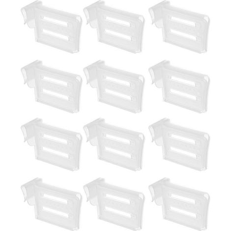 12 Türtrennwände Für Kühlschranktüren Mit Reißverschluss – 8 X 5 X 3 Cm – Transparent