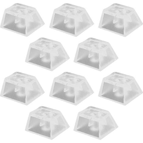 Packung Mit 10 Unbedruckten, Transparenten Tastenkappen Für Mechanische Tastaturen. – 1,8 X 1,8 X 0,9 Cm