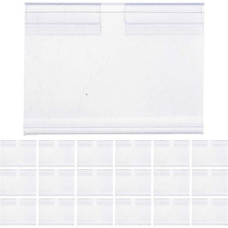 50 Etikettenhalter Aus Kunststoff Für Preisschilder Und Warenauslagen – 6,00 X 4,20 X 2,00 Cm – Transparent