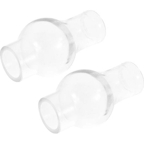 Set Aus 2 Einzigartigen Glaslampenschirmen Für Öllampen Im Retro-stil. – 7,5 X 3,3 X 3,3 Cm – Transparent