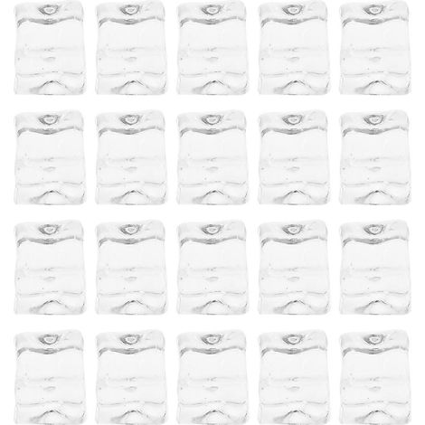50 Wiederverwendbare, Waschbare Und Nicht Schmelzende Deko-eiswürfel Für Cocktails – 1,50 X 1,50 X 1,50 Cm – Transparent