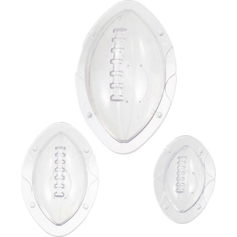 3er-set Rugby-kuchenformen, Fondantformen, Kreative Und Transparente Rugby-formen – 12,5 X 7,2 Cm – Transparent
