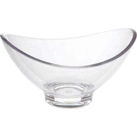 Transparente Servierschüssel Aus Polycarbonat, Ideal Als Dessert-, Eis- Oder Salatschüssel. – 13 X 10 X 8,5 Cm – Transparent