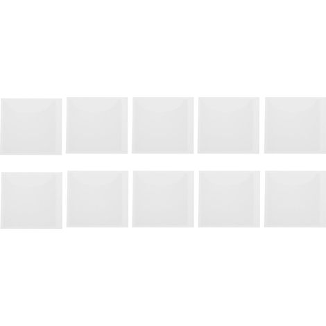 Packung Mit 10 Transparenten, Reißfesten Hüllen Für Autoaufkleber. – 9,7 X 9,5 Cm – Transparent