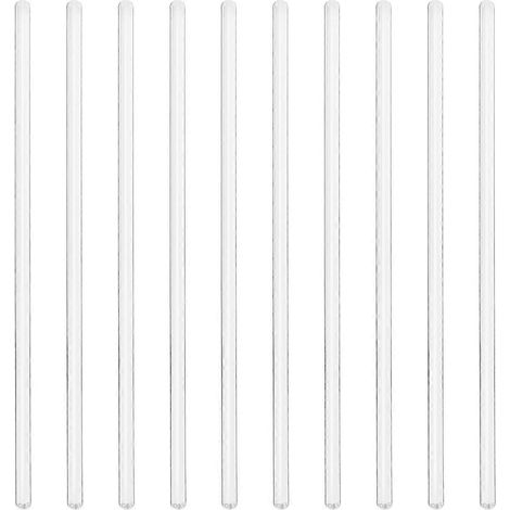 Ukcoco Set Mit 10 Langen, Hitzebeständigen Rührstäbchen Aus Gehärtetem Glas Zum Umrühren Von Heißen Und Kalten Getränken, Cocktails Und Anderen Getränken. – 20,00 X 0,50 X 0,50 Cm