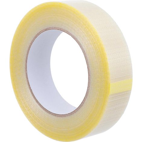 Engmaschiges Faserband, Einseitig Klebendes Klebeband, Verpackungsband – 5000 X 3 Cm – Transparent