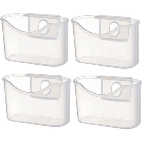 Set Mit 4 Hängenden Aufbewahrungsboxen Für Den Kühlschrank, Kunststoff, Für Gewürzbeutel – 6,1 X 3,8 Cm – Transparent