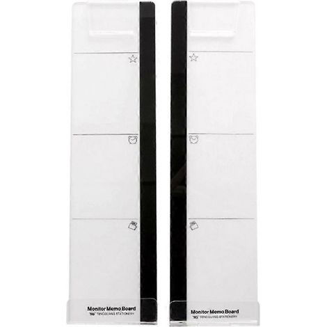 Set Aus 2 Memoboards Für Den Computerbildschirm, Notizhalter, Transparente Seitenwand, Kreativer Multifunktionaler Notizblock.