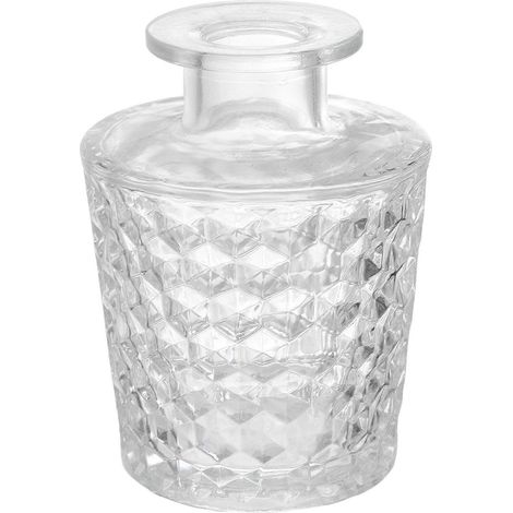 Nachfüllbare, Transparente Glas-diffusorflasche, Aromatherapiebehälter – 7,4 X 7,4 Cm – Transparent