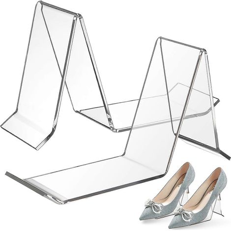 Set Mit 2 Schuhaufstellern Aus Acryl Für Einkaufszentren, Halter Für Sandalen Und Sneaker – 15 X 9 X 5 Cm