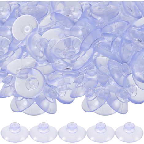 Packung Mit 100 Wiederverwendbaren Mini-saughaken Für Glasfenster, Ideal Für Küche Und Bad. – 2,00 X 2,00 X 0,70 Cm