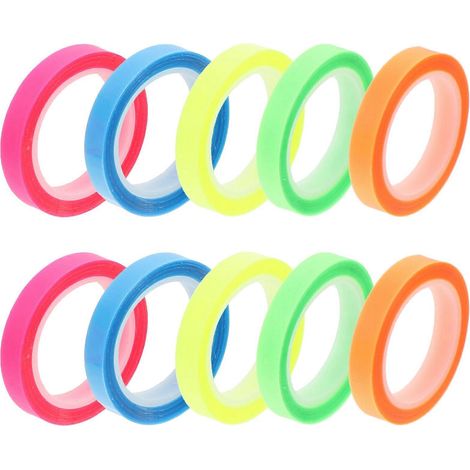 10 Rollen Transparentes Textmarkerband, Tragbare Textmarker-lesezeichen – 500,00 X 0,60 X 0,01 Cm