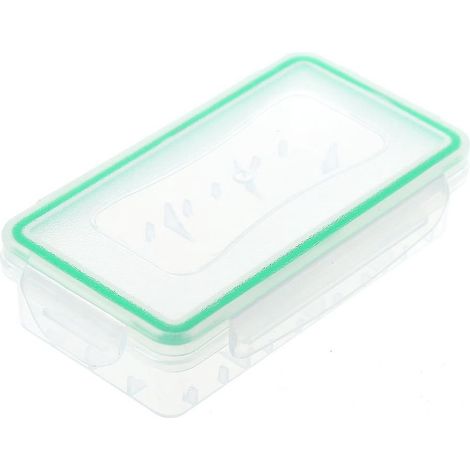 Aufbewahrungsbox Für 2 18650-batterien, Transparent, Mit Befestigungsclip.