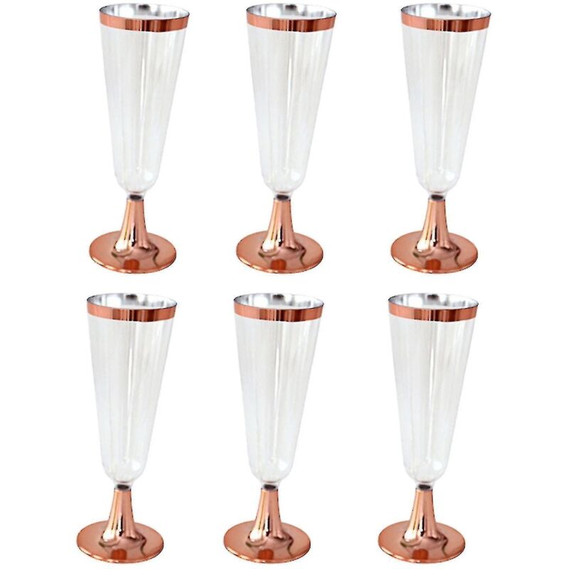 Set Aus 6 Eleganten 150-ml-weingläsern Aus Stoßfestem Und Rutschfestem Kunststoff, Perfekt Für Partys (jikaix).