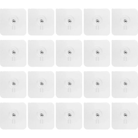 Packung Mit 20 Selbstklebenden Wandschraubenaufklebern, Kein Bohren Erforderlich – 6 X 6 Cm – Transparent