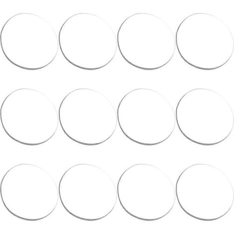 Set Mit 12 Antivibrationspads Für Glastische, Unterlegscheiben Und Glasdeckel – 2,5 X 2,5 Cm – Transparent