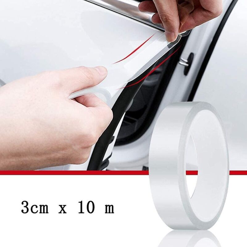 X 10 Cm Transparente Folie Für Autos, Motorräder Und Fahrräder – Selbstklebend, Lackschutz, Türkanten- Und Felgenschutz – Phwj