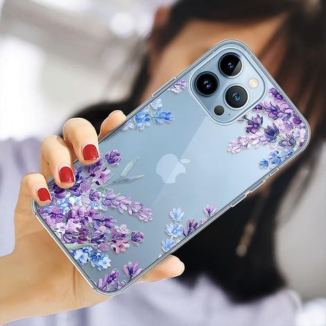 Transparente Silikonhülle Mit Blumenmuster Für Iphone 14 Pro Max – Kompatibel Mit Iphone 14 Pro Max Style 2