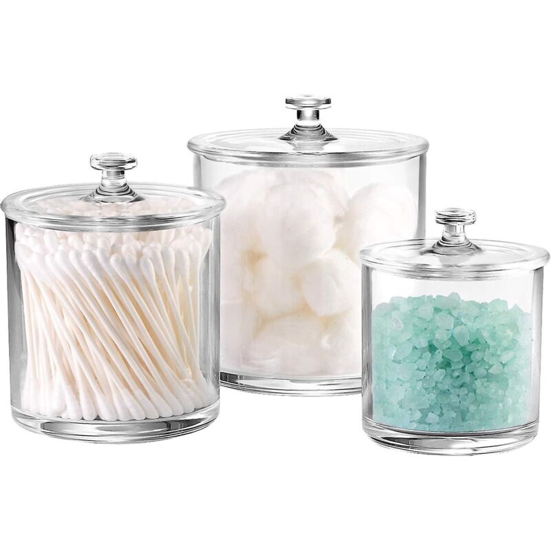 Set Mit 3 Hochwertigen Apothekergläsern Aus Acryl, Badezimmer-organizer