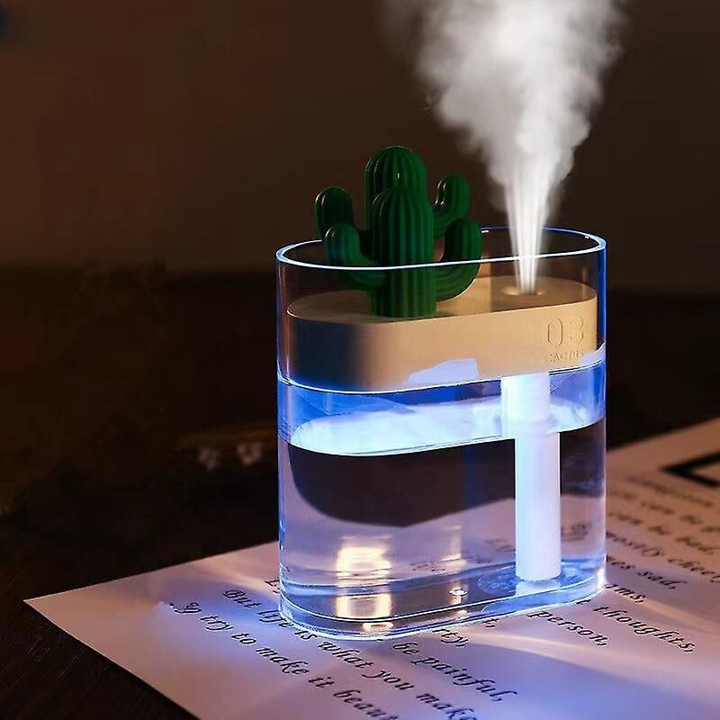 Mini-usb-luftbefeuchter In Kaktusform Mit Farbiger Beleuchtung – 160 Ml Fassungsvermögen