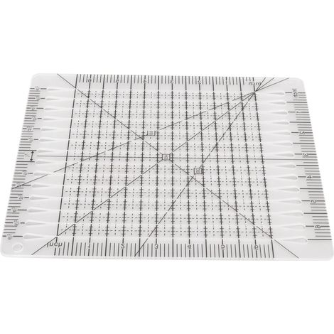 Transparentes Acryl-patchworklineal Mit Präzisem Schwarzem Raster Zum Nähen Und Basteln