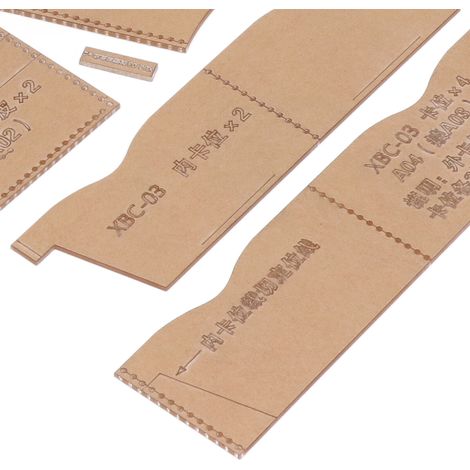 8-teilige Acryl-schablone Für Längliche Geldbörsen, Präzise Schneideschablone Für Bastel- Und Diy-projekte