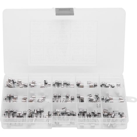 Set Mit 150 Sortierten Glassicherungen 0,1 A–20 A 250 V 5 X 20 Mm Mit Aufbewahrungsbox