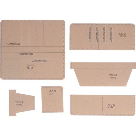 6-teilige Acryl-schablone Für Lange Geldbörsen, Transparentes Muster Für Präzises Schneiden, Diy-geschenke Für Zuhause