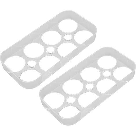 2-teiliger Eierkarton-kühlschrankorganizer Mit 8 Separaten Fächern, Transparente Küchenaufbewahrung