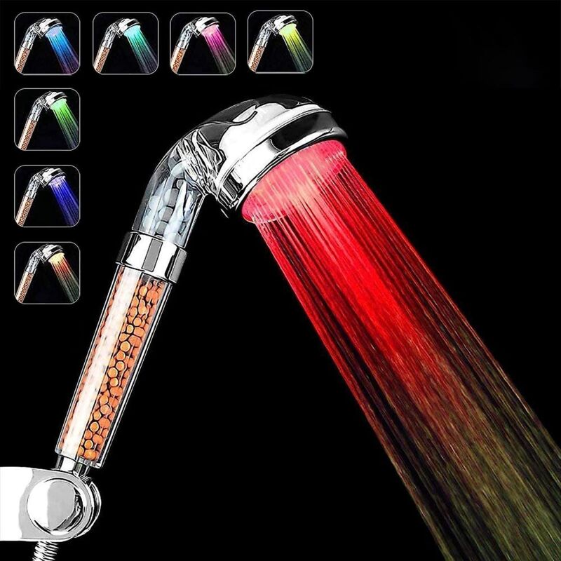 Hochdruck-led-duschkopf Mit Farbwechselfunktion, Wassersparfunktion Und Filterung.