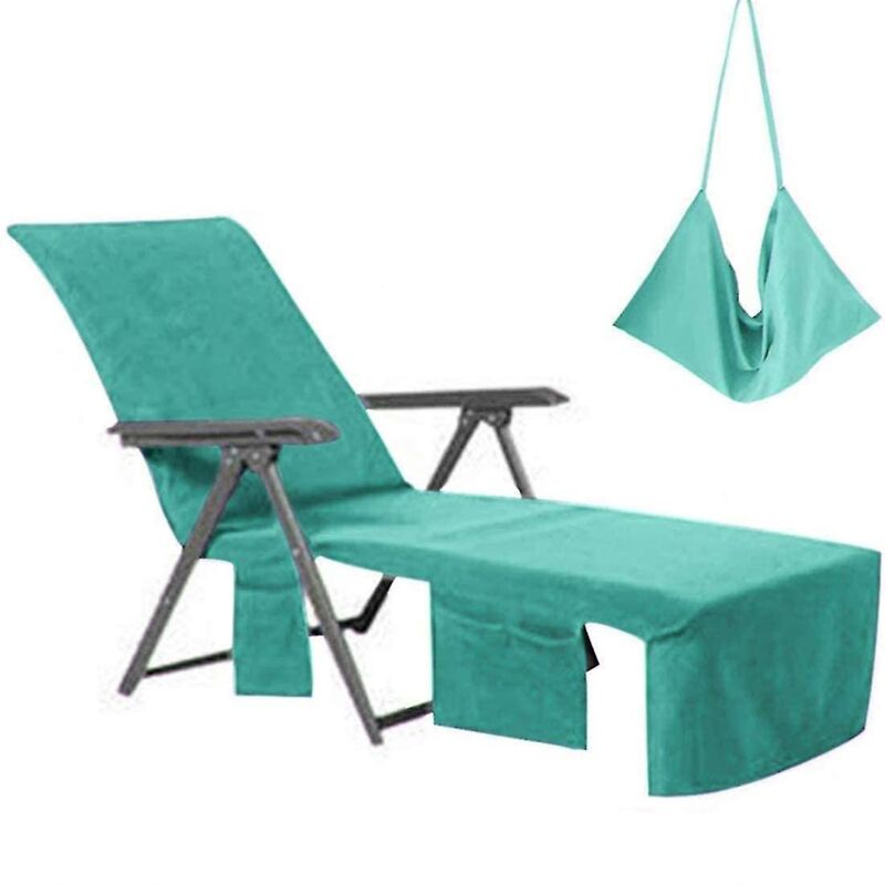 Mikrofaser-liegestuhlbezug, Strandtuch, Pool-liegestuhlbezug Mit Taschen Für Urlaub Und Sonnenbaden