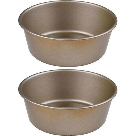 Runde, Goldfarbene Antihaft-hamburgerform (2er-set), Auch Für Käsekuchen Geeignet, Haushaltsbackform – 11,50 X 9,30 X 4,20 Cm – Gold