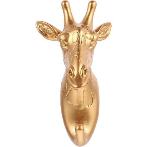 Kreativer Retro-dekohaken In Giraffenkopfform Für Zuhause, Wohnzimmer Und Bastelarbeiten – 14,2 X 7,8 X 7,5 Cm – Gold