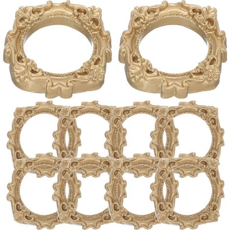 10 Mini-fotorahmen Aus Kunstharz, Dekorationen Und Zubehör Für Ihre Diy-projekte. – 5 X 5 Cm – Gold