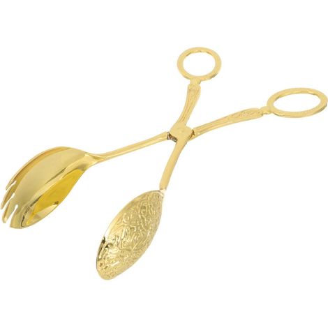 Lebensmittelzange Aus Aluminiumlegierung Für Restaurants, Brotzange, Steakzange Für Grills, Küchenaccessoire – 23 X 4,5 Cm – Gold