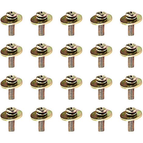 20 Ersatzschrauben Für Metall-schlagzeugständer (klauen Und Haken) Für Schlagzeuger – 6,4 X 5,1 Cm – Gold