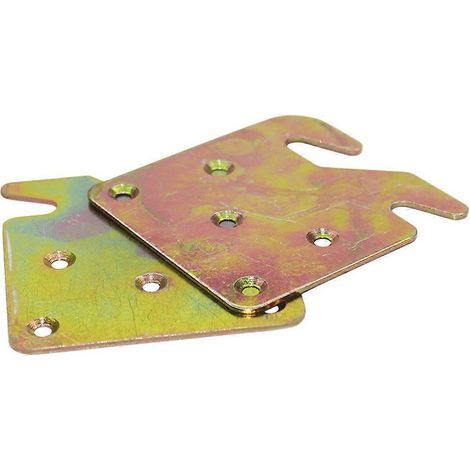 Set Mit 2 Steckscharnieren, Flachen Und Geraden Halterungen Und Verbindungsstücken Für Bettzubehör. – 8,80 X 8,20 X 0,18 Cm
