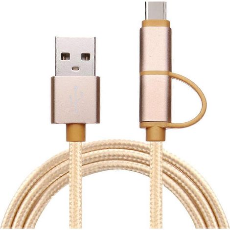 2-in-1 Multifunktions-typ-c-datenkabel Für Android (gold) - M-golden