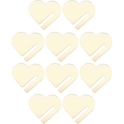 30 Herzförmige Acrylglasmarker – 4,00 X 4,00 X 0,20 Cm – Gold
