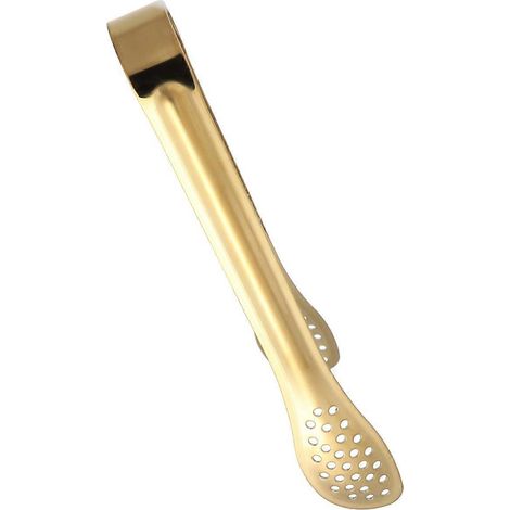 4er-set Mini-servierzangen Aus Edelstahl (15 Cm), Praktische Eiszange, Brotzange, Barzubehör (yh55-b, Gold) – 4 Stück – Gold