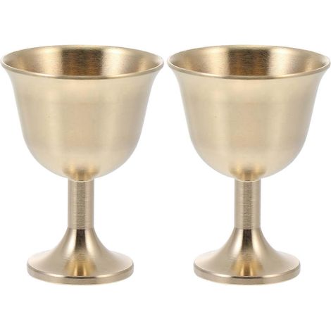 Set Aus 2 Robusten Kupfer-weingläsern, Champagnerkelchen Und Barzubehör – 4,60 X 3,50 X 3,50 Cm – Gold