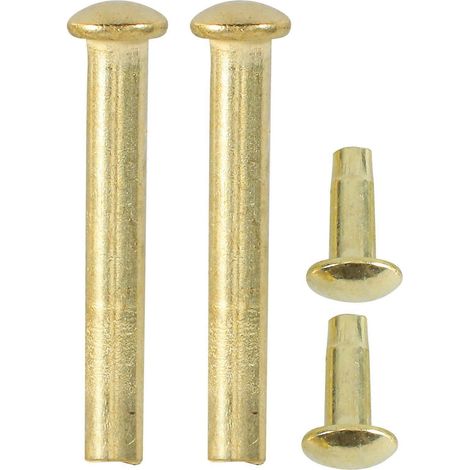 Sätze Nieten Und Muttern Für Die Achse Eines Hölzernen Klappfächers, Reparaturbefestigungen Für Chinesische Handfächer – 2,10 X 0,50 X 0,50 Cm – Gold