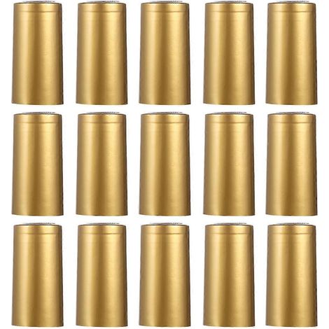 100 Schrumpffolien Zum Verschließen Von Weinflaschen – 6,00 X 3,00 X 3,00 Cm – Gold