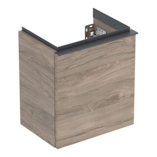 Geberit Handwaschbeckenunterschrank iCon 37x41,5x27,9cm, 1 T, An R, nuss/Gr. la m
