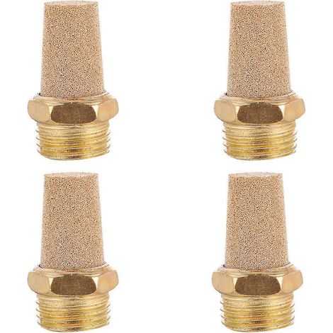 G1/2-außengewinde-schalldämpfer, Auspuffschalldämpfer Aus Messing – 4,30 X 2,00 X 1,00 Cm – Gold