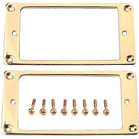 Flache Metall-befestigungsringe Für Humbucker-tonabnehmer, Flacher Montagerahmen Mit Schrauben 92 X 46 Mm (gold) – 9,20 X 4,60 X 0,20 Cm – Gold